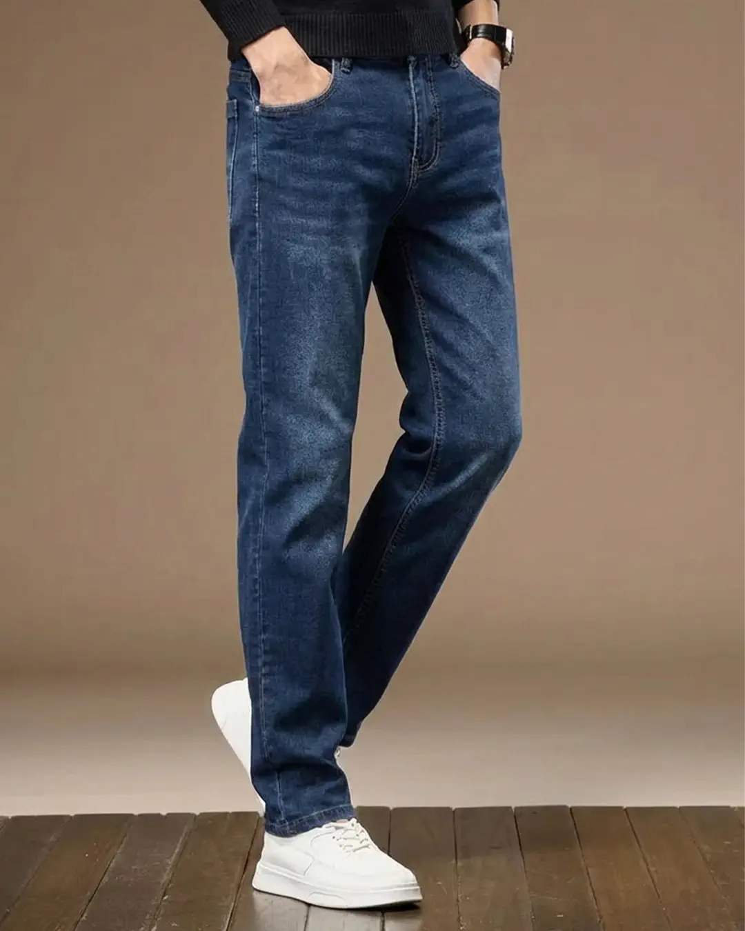 DEEN Dark Wash Blue Jeans – Regular Fit - Image 3
