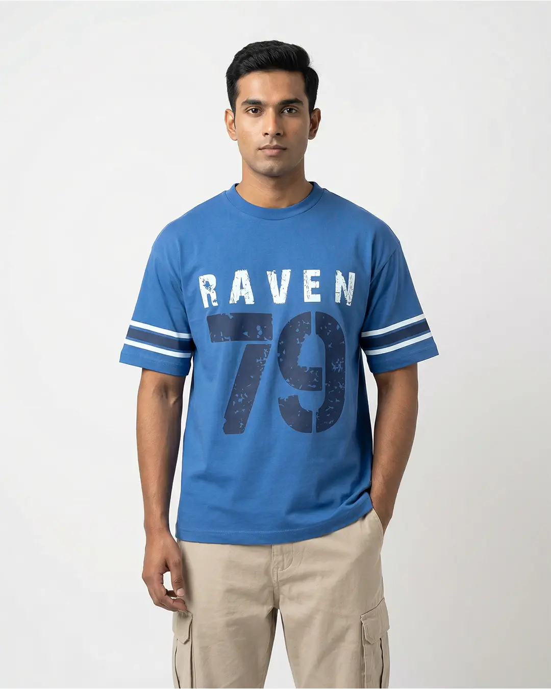 DEEN Blue Raven Drop Shoulder T-Shirt - Image 2