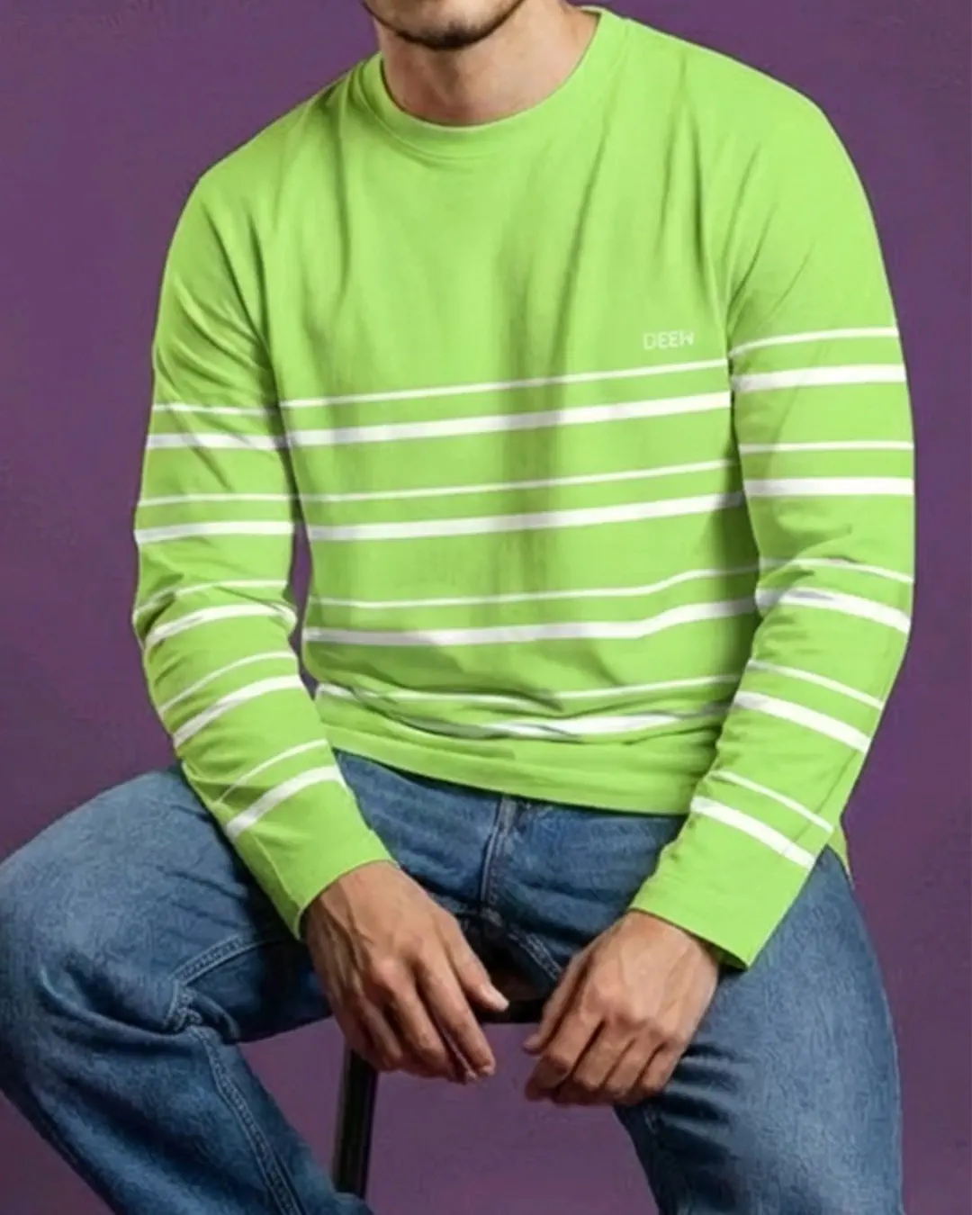 DEEN Full Sleeve Neon Stripe T-shirt - Image 2