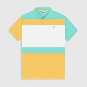 DEEN Green Stripe Polo Shirt