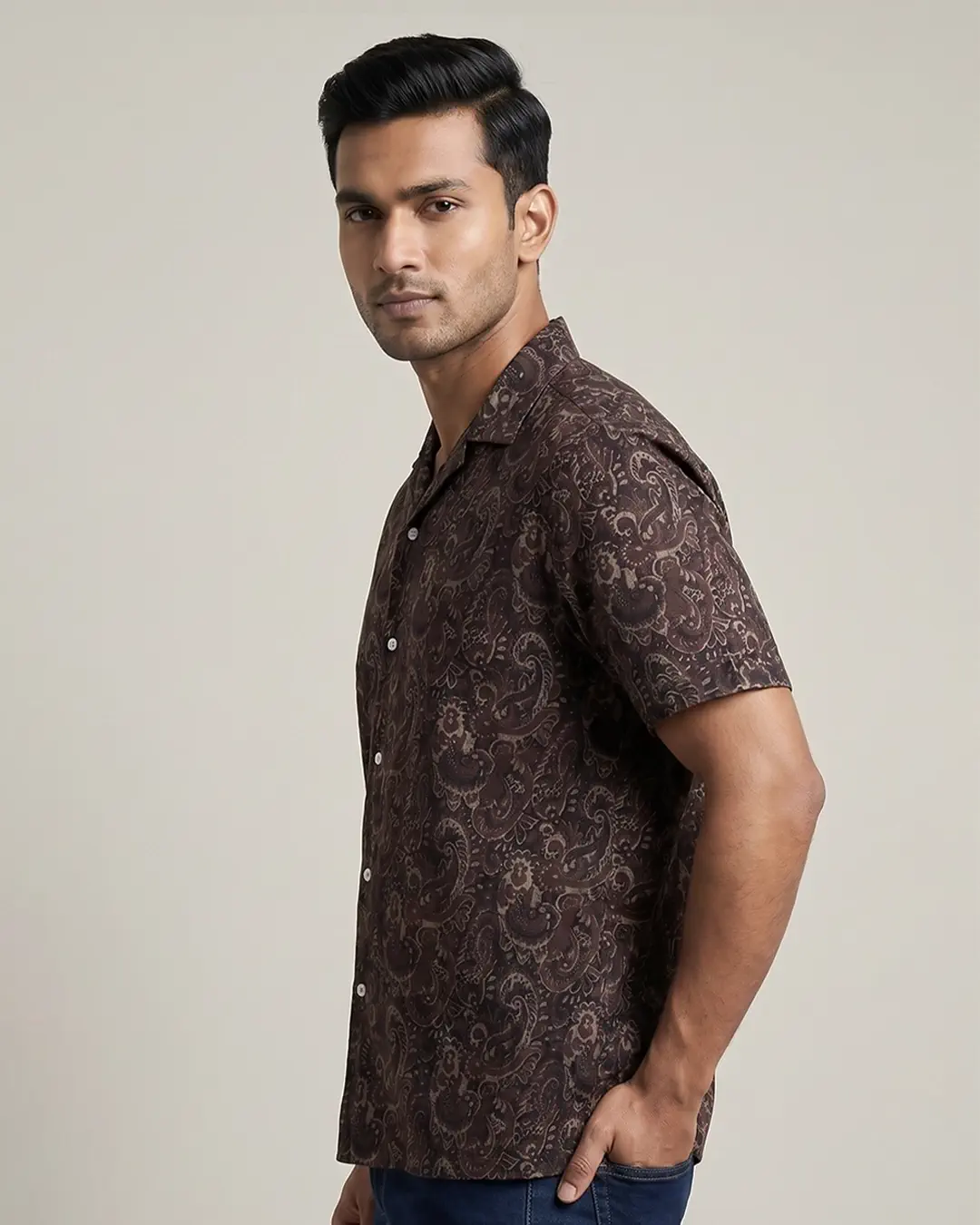 DEEN Paisley Cuban Collar Shirt - Image 3