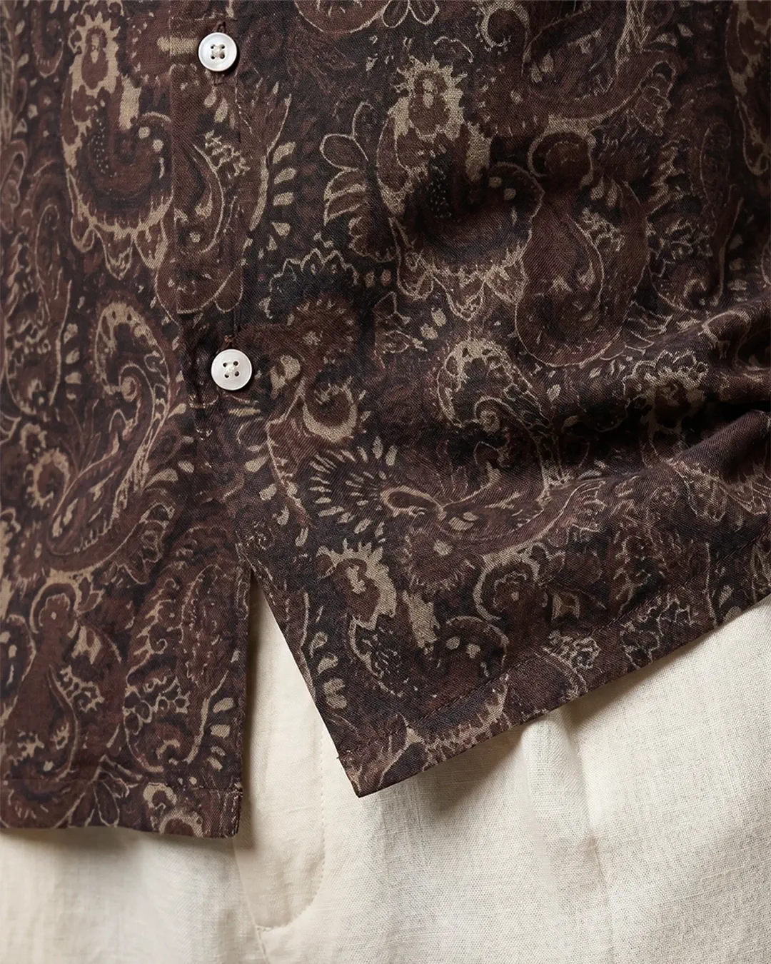 DEEN Paisley Cuban Collar Shirt - Image 5