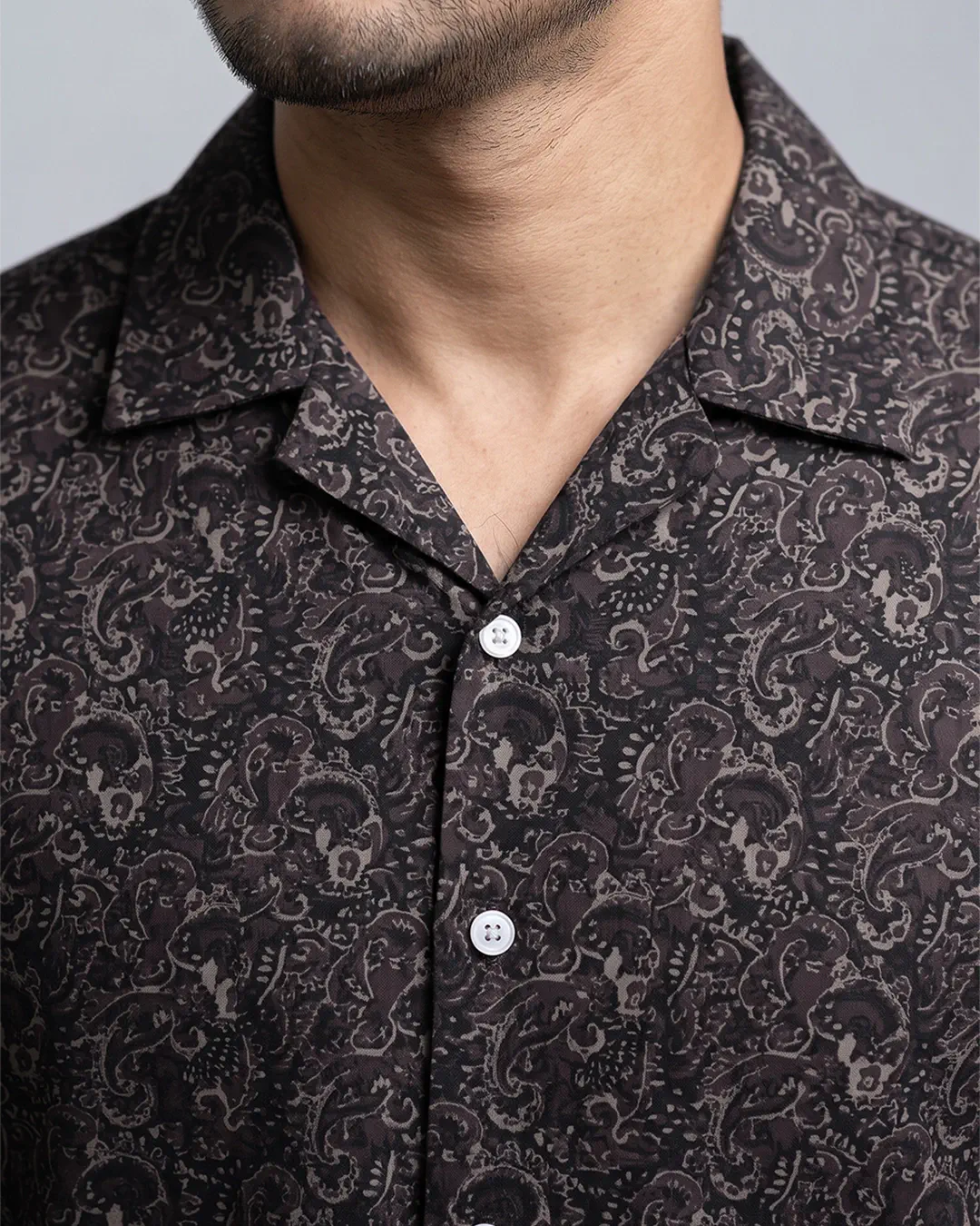 DEEN Paisley Cuban Collar Shirt - Image 4