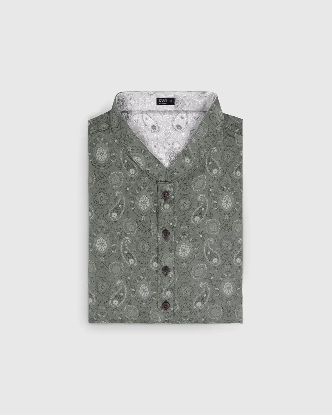 DEEN Green Printed Semi Formal Panjabi