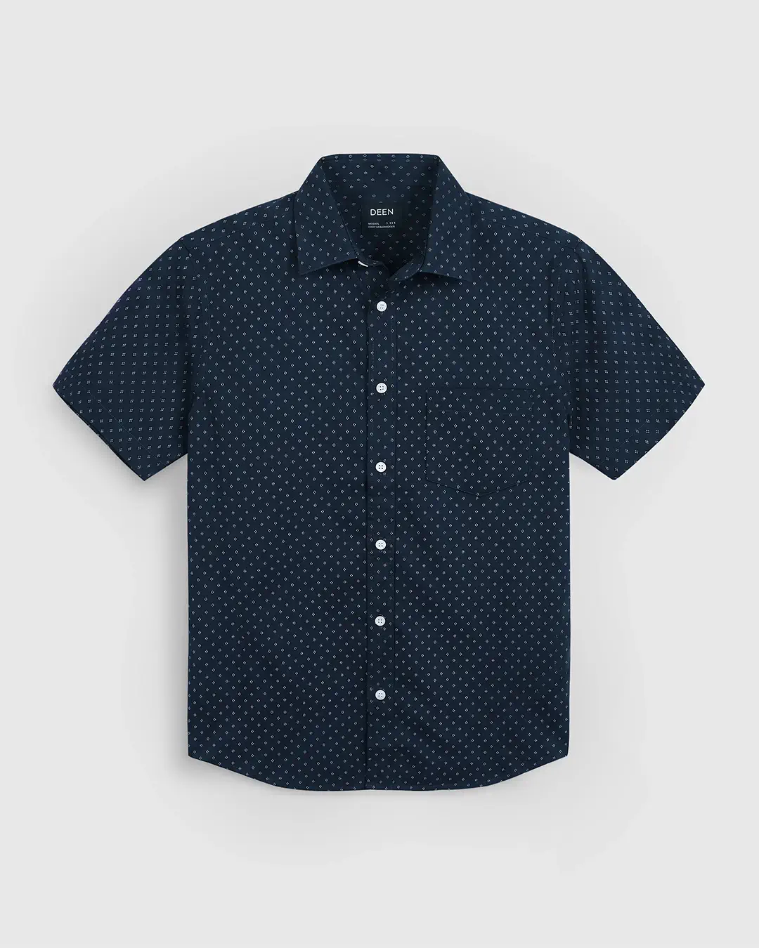 DEEN Navy Dot Casual Half Shirt
