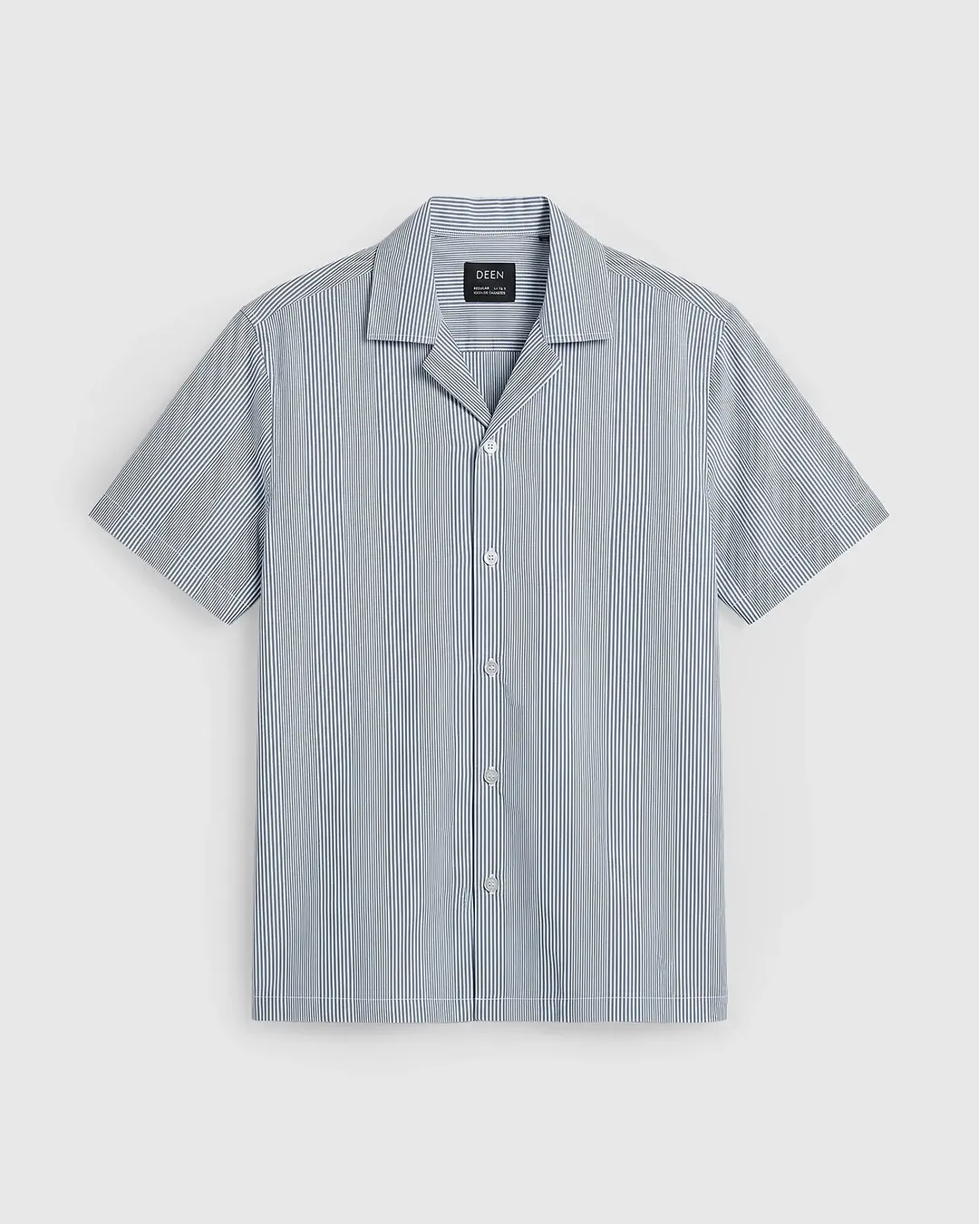 DEEN Pinstripe Cuban Collar Shirt